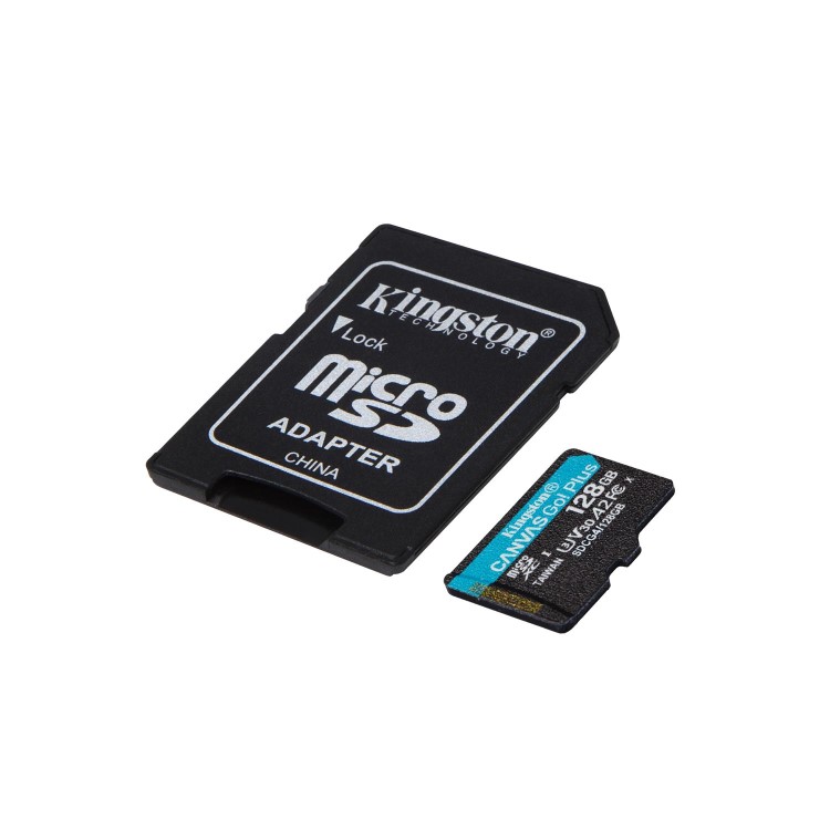 Kingston Canvas Go Plus 128GB MicroSD UHS-I Memory Card + Adapter
