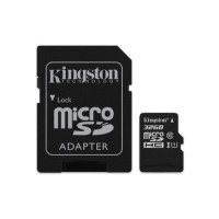 GRADE A1 - Kingston Canvas Select 32GB Class 10 MicroSDHC Card with Adapter 
