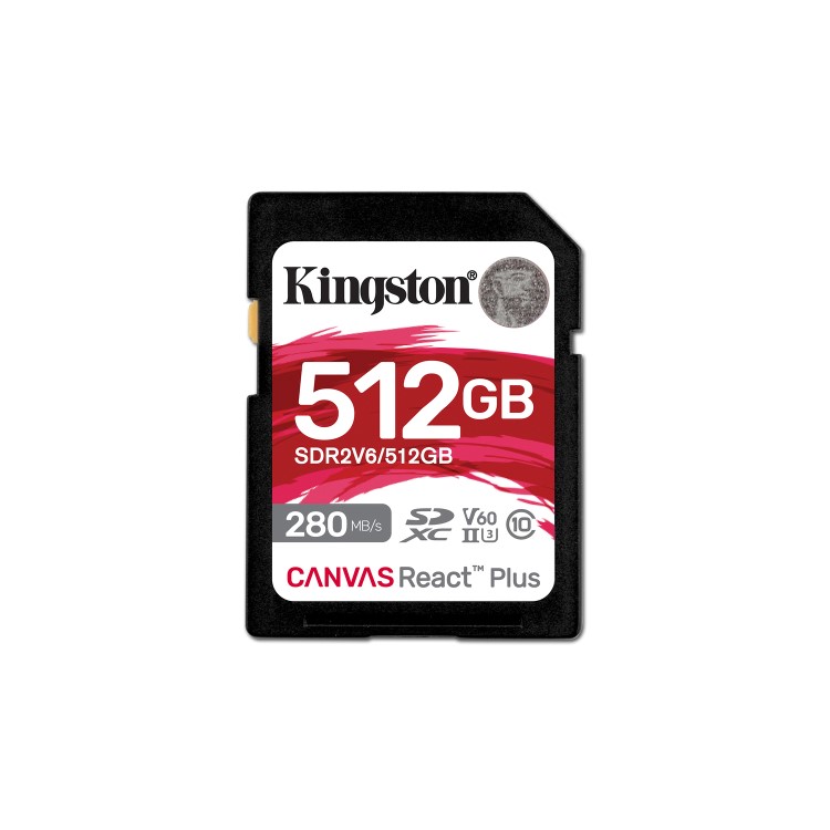 Kingston Canvas React Plus 512GB SDXC Memory Card