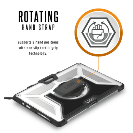 Surface Pro 2017 / Surface Pro 4 Plasma Case with Handstrap & Shoulder Strap - Ice / Black