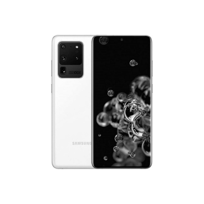 Samsung Galaxy S20 Ultra 5G Cloud White 6.9" 128GB 5G Unlocked & SIM Free 