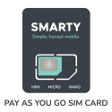 SMRTYTRIO-PAYG SMARTY Pay As You Go Sim Card Trio