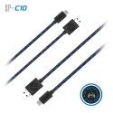 SP-C10 Stealth PS4 2 x 3m Micro USB Twin Play & Charge Cables