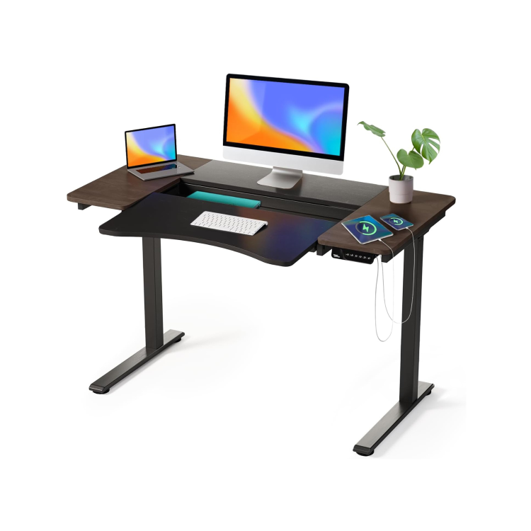 Dark Wood Smart Height Adjustable Desk