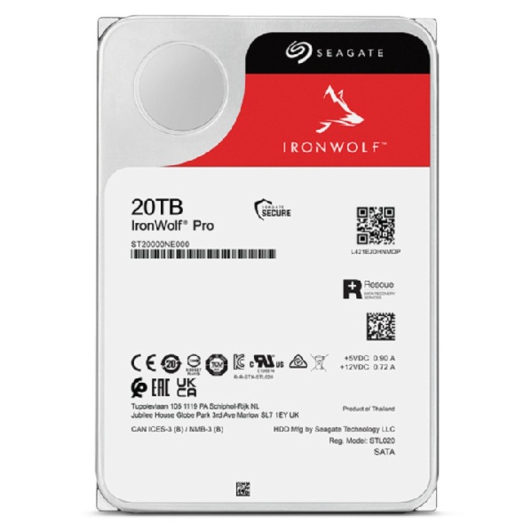 Seagate IronWolf 20TB 3.5 Inch Internal Hard Drive