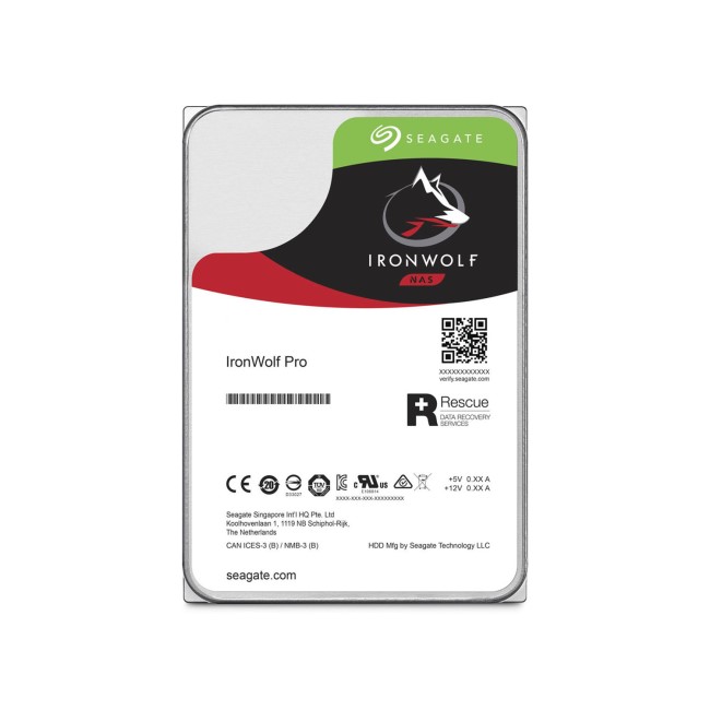 Seagate IronWolf Pro ST8000NE001 - Hard drive - 8 TB - internal - 3.5" - SATA 6Gb/s - 7200 rpm - buffer_ 256 MB - with 2 years Rescue Data Recovery Service Plan