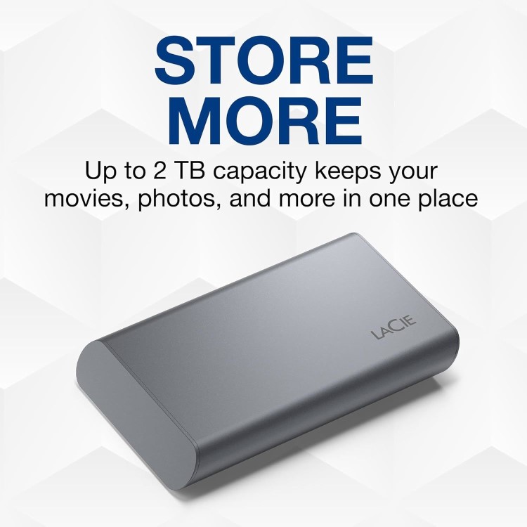 LaCie Mobile Secure 1TB USB-C 3.2 Gen 2 External SSD