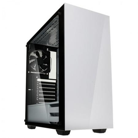 GRADE A1 - Kolink Stronghold Midi Tower Gaming Case - White Tempered Glass Side Window
