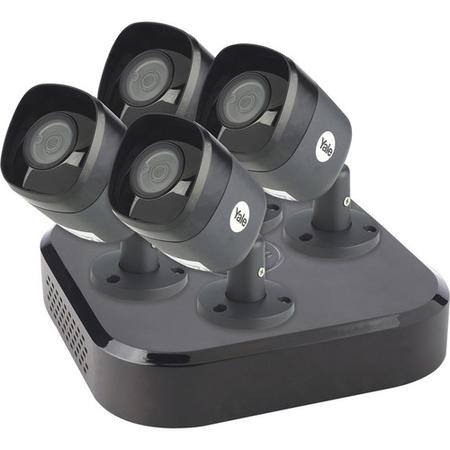 GRADE A1 - Yale CCTV System - 4 Channel 4MP DVR with 4 x 4MP Weatherproof Cameras & 2TB HDD