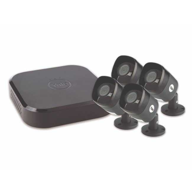 GRADE A1 - Yale CCTV System - 8 Channel HD DVR with 4 x 1080p HD Cameras with 2TB HDD