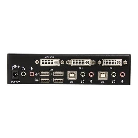 2 Port DVI USB KVM Switch with Audio and USB 2.0 Hub