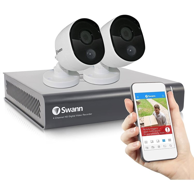 GRADE A2 - Swann 2 Camera 1080p HD DVR CCTV System with 1TB HDD