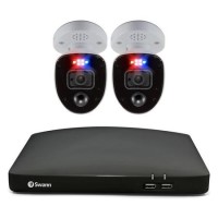 Box Opened Swann SWDVK-456802RL 4K Ultra HD 2-Camera with 4-Channel 1TB HDD DVR CCTV Security System