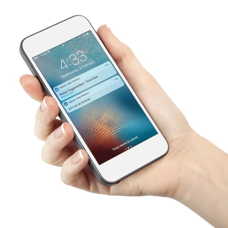 Swann CCTV System - 8 Channel 1080p HD DVR with 8 x 1080p HD Black Cameras & 1TB HDD