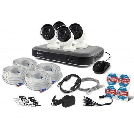 Swann CCTV System - 8 Channel 3MP DVR with 4 x 3MP Thermal Sensing Cameras & 2TB HDD - works with Google Assistant