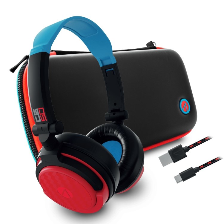 Stealth Stealth SWL-50 Travel Kit for Nintendo Switch & Switch Lite in Neon Red and Blue  USB-C   Headset