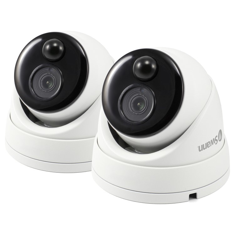 Box Opened Swann 1080p Thermal Sensing Analog Dome Camera - 2 Pack