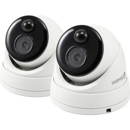 Swann 1080p HD Thermal & Heat Sensing Analogue Dome Camera White - 2 Pack