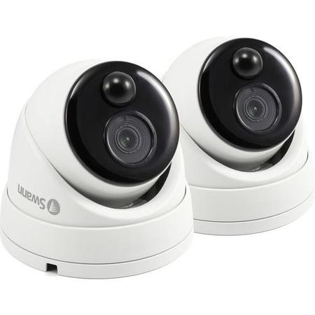 Swann 1080p HD Thermal & Heat Sensing Analogue Dome Camera White - 2 Pack