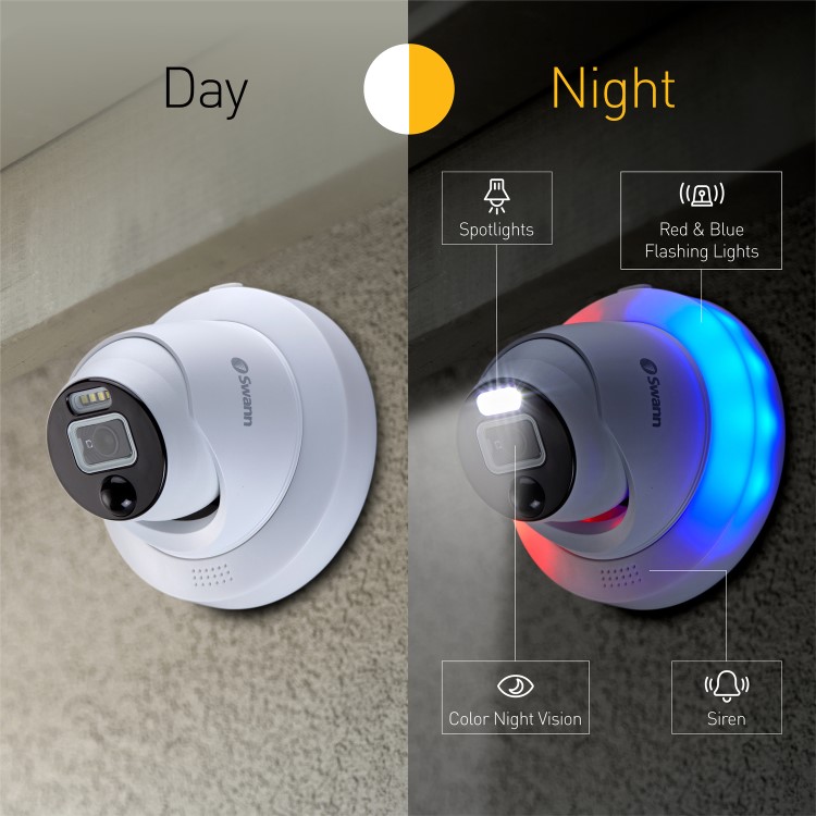 Swann Enforcer 4K Ultra HD Heat & Motion Sensing Analogue Dome Camera - 1 Pack