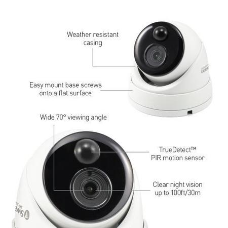 Swann 5MP PIR White Analogue Dome Camera - 2 Pack