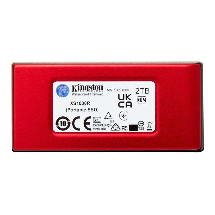 Kingston XS1000 2TB USB 3.2 Gen 2 Portable External SSD - Red