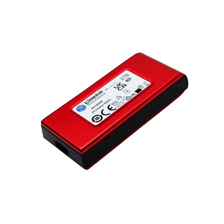Kingston XS1000 2TB USB 3.2 Gen 2 Portable External SSD - Red