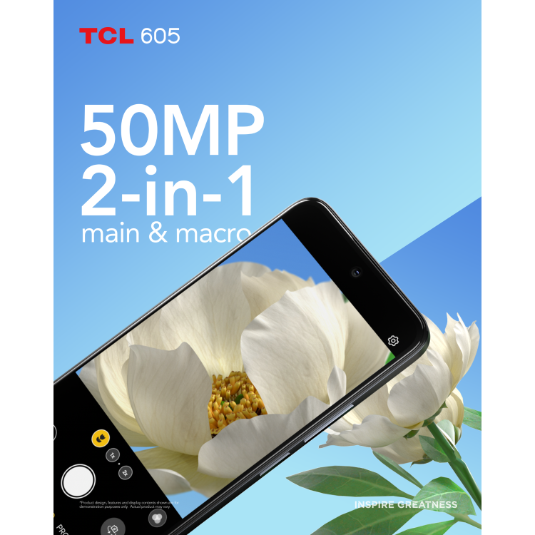 TCL 605 Quartz Blue 6.7" 128GB 5G Unlocked & SIM Free Smartphone