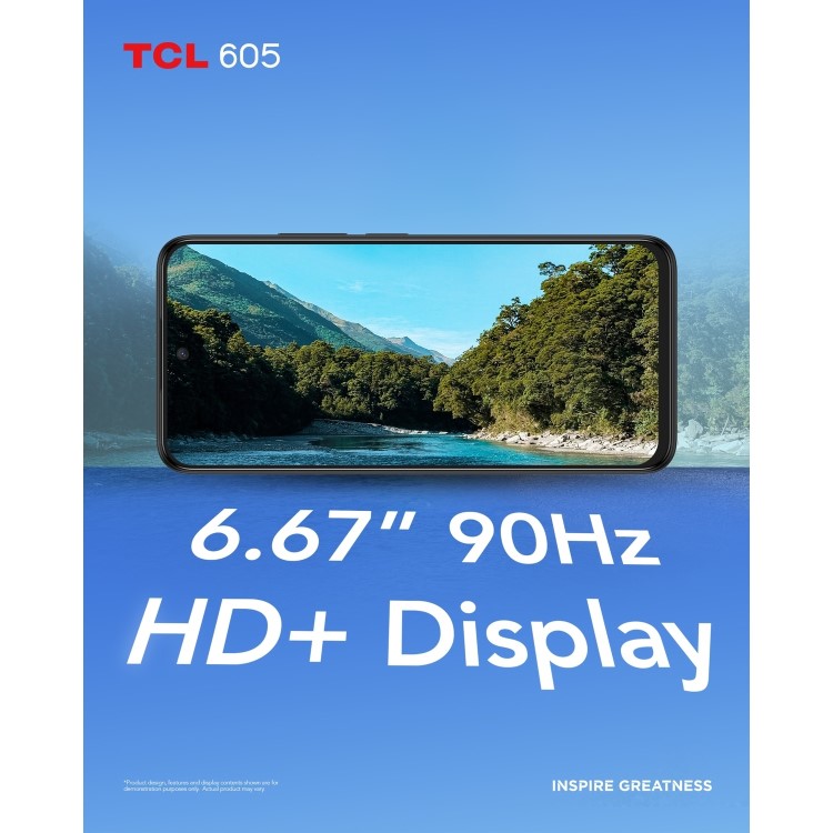 TCL 605 Quartz Blue 6.7" 128GB 5G Unlocked & SIM Free Smartphone