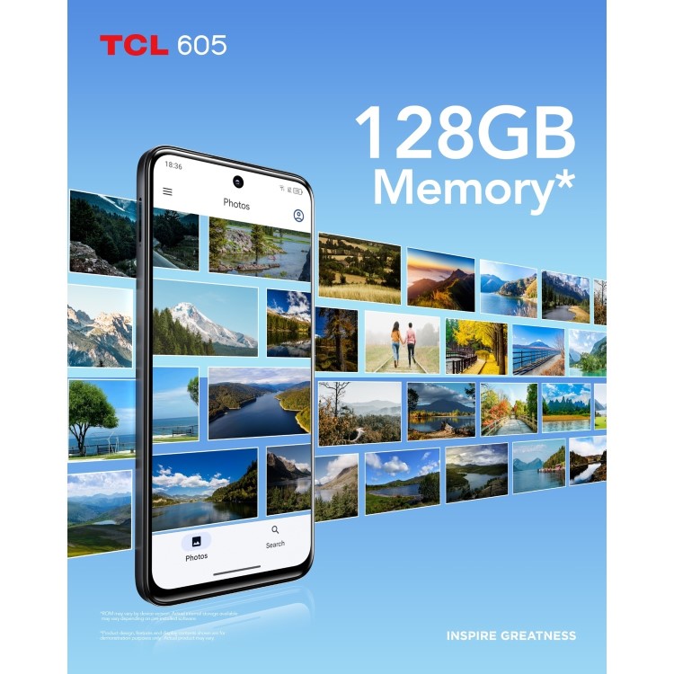TCL 605 Quartz Blue 6.7" 128GB 5G Unlocked & SIM Free Smartphone