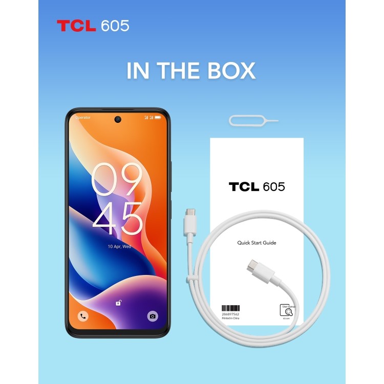 TCL 605 Quartz Blue 6.7" 128GB 5G Unlocked & SIM Free Smartphone