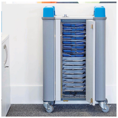 LapCabby 16H Compact Tablet up to 12" Charging Trolley