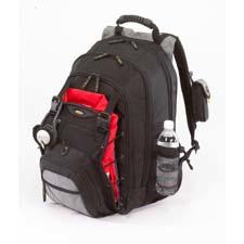 Targus 15.6" Laptop Backpack - Black/Silver with Yellow Stitching