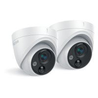 Hikvision HiLook 5MP Super HD PIR Turret Analogue Dome Cameras - 2 Pack  
