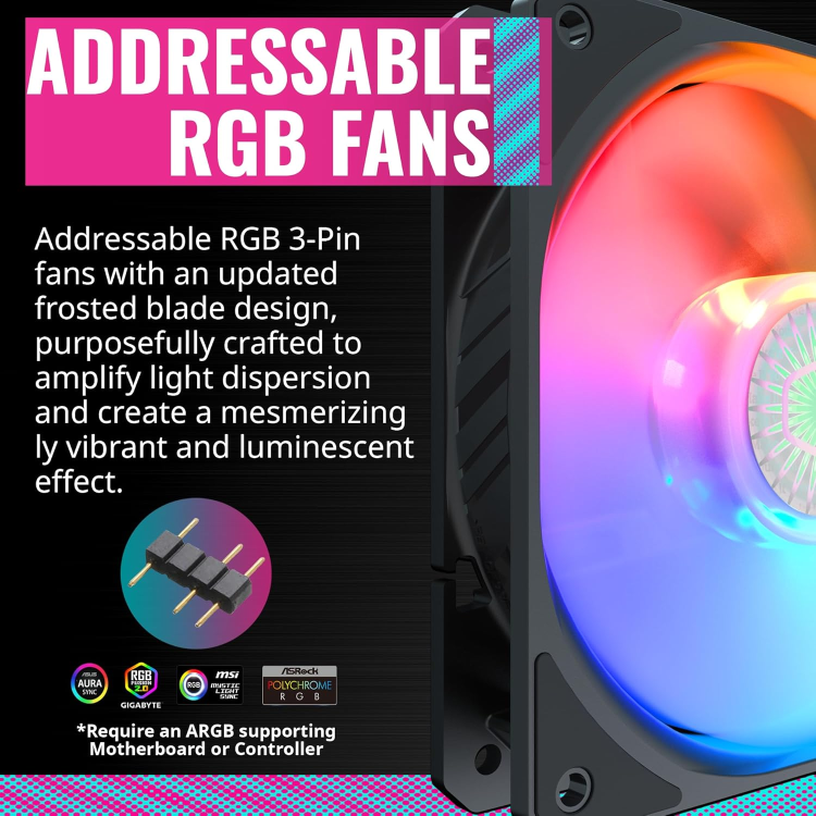 Cooler Master MasterBox TD300 Mesh RGB Mini Tower Gaming PC Case Black