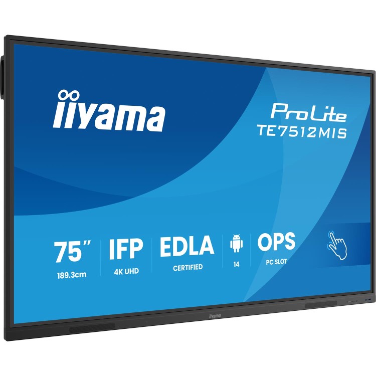 iiyama ProLite TE7512MIS-B4AG 75" VA 4K UHD Interactive Large Format Display