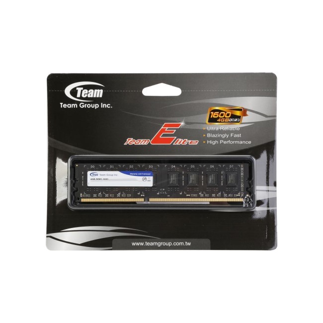 Team 4GB (1x4GB) DIMM 1600MHz DDR3 Desktop Memory
