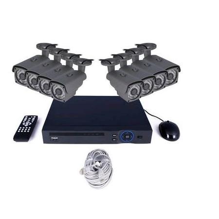 GRADE A1 - electriQ CCTV System - 8 Channel HD 1080p NVR with 8 x 1080p Bullet Cameras & 1TB HDD