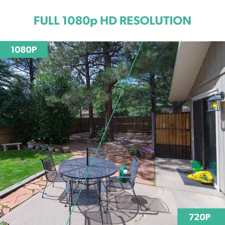 electriQ 4 Camera 1080p HD DVR CCTV System with 1TB HDD