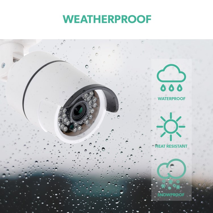 electriQ 4 Camera 1080p HD DVR CCTV System with 1TB HDD