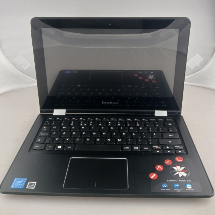 Refurbished Lenovo Yoga 300-11IBR Intel Pentium N3710 4GB RAM 500GB HDD 11.6 Inch Windows 11 Touchscreen Convertible Laptop