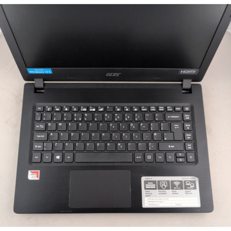 Refurbished Acer Aspire A314-21 AMD A6-9220E 4GB RAM 128GB SSD 14 Inch Windows 11 Laptop