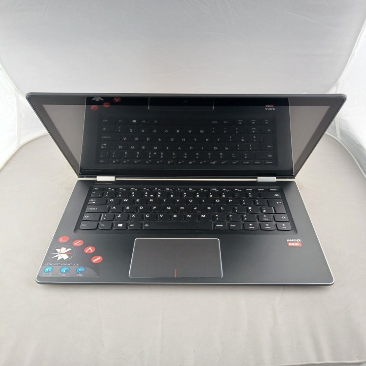 Refurbished Lenovo Yoga 510-14AST AMD A9-9410 8GB RAM 240GB SSD 14 Inch Windows 11 Touchscreen Convertible Laptop