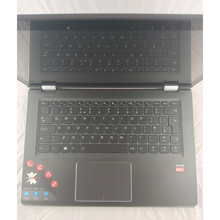 Refurbished Lenovo Yoga 510-14AST AMD A9-9410 8GB RAM 1TB HDD 14 Inch Windows 11 Touchscreen Convertible Laptop