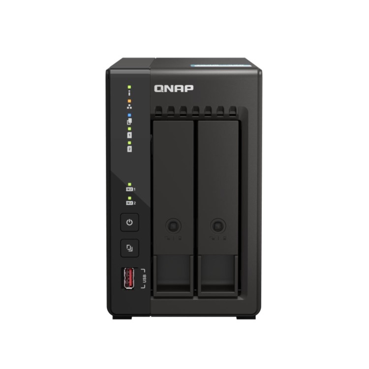 QNAP TS-253E 8GB RAM with 16TB Installed Storage 2 Bay SATA Desktop NAS