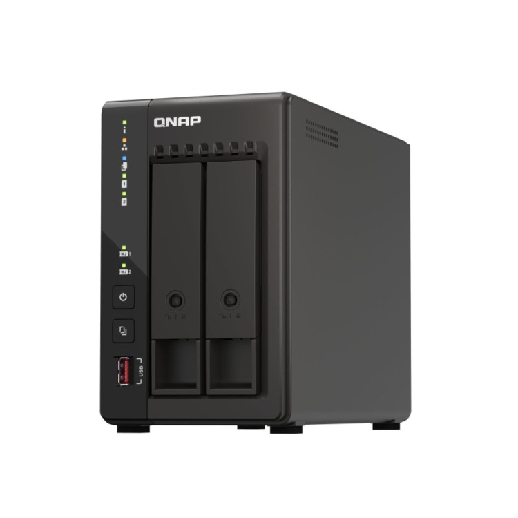 QNAP TS-253E 8GB RAM with 16TB Installed Storage 2 Bay SATA Desktop NAS