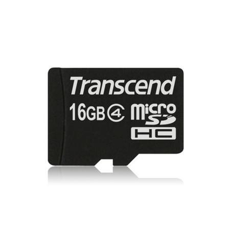 Transcend 16GB Micro SDHC Flash Card with Adapter Class 4