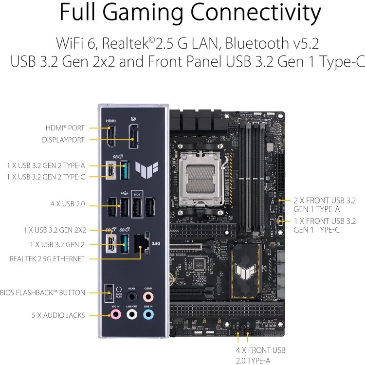 Asus TUF Gaming B650-Plus WiFi AMD B650 AM5 DDR5 ATX Motherboard