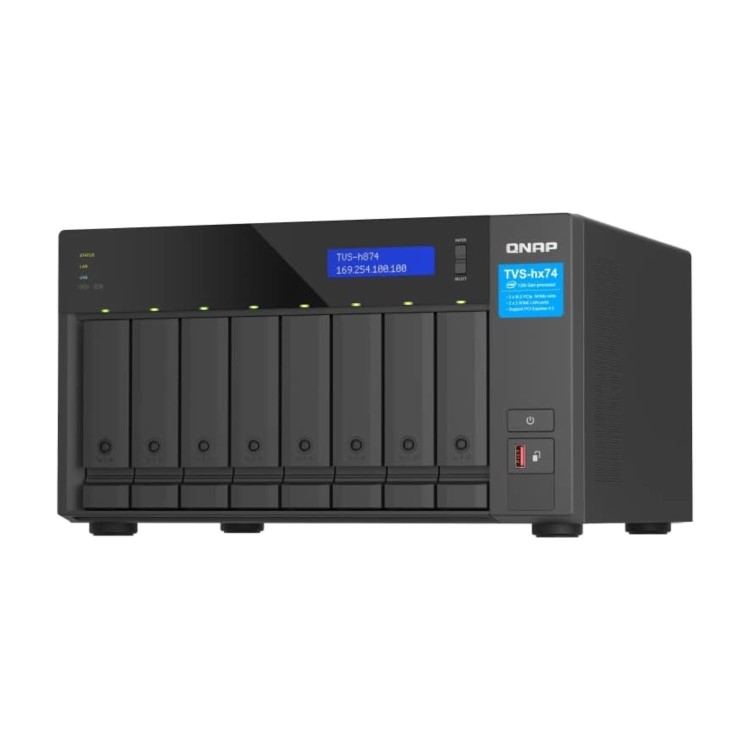 QNAP TVS-h874 NAS Tower Ethernet LAN Black i5-12400