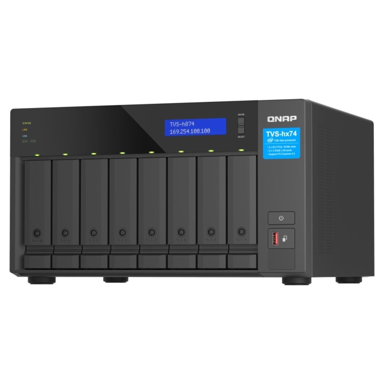 QNAP TVS-h874 NAS Tower Ethernet LAN Black